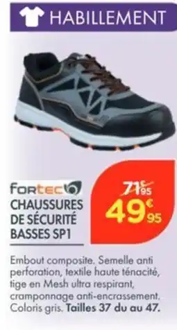 Point Vert Chaussures de sécurité basses sp1 offre