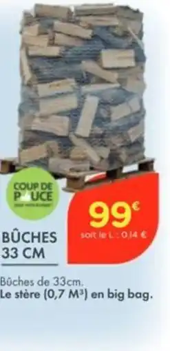 Point Vert Bûches 33 cm offre