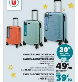 Super U Valise à roulettes u offre