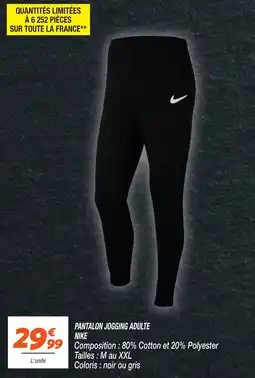 Netto NIKE Pantalon jogging adulte offre