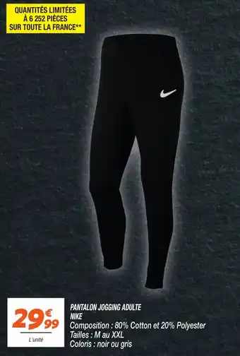 Netto NIKE Pantalon jogging adulte offre