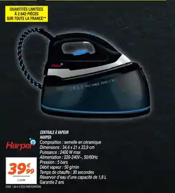 Netto HARPER Centrale à vapeur offre