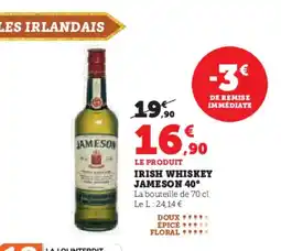 U Express JAMESON 40° Irish whiskey offre