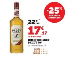 U Express PADDY 40° Irish whiskey offre