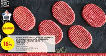 Intermarché Hyper JEAN ROZÉ Viande bovine bifteck haché provenant de morceaux dénervés, dégraissés, élaboré en point de vente offre
