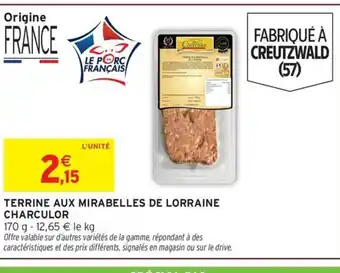 Intermarché Hyper CHARCULOR Terrine aux mirabelles de lorraine offre