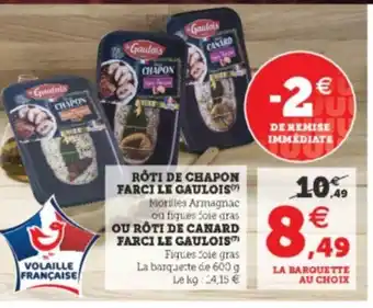 Super U Rôti de Chapon offre