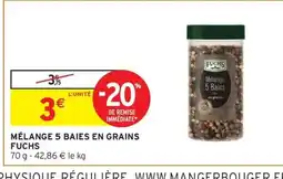 Intermarché Hyper FUCHS Mélange 5 baies en grains offre
