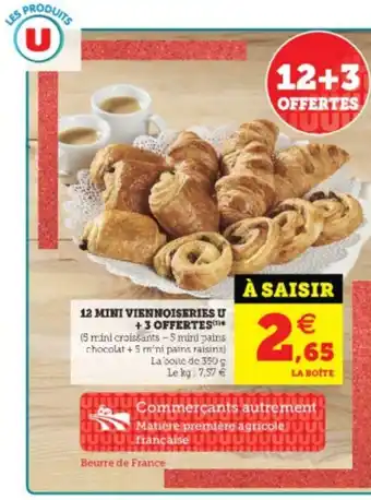 Super U 12 Mini Viennoiseries U offre