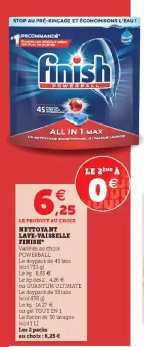 Super U Nettoyant Lave-Vaisselle Finish offre