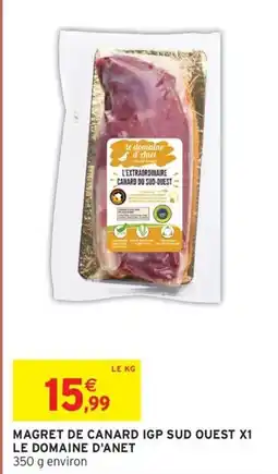 Intermarché LE DOMAINE D'ANET Magret de canard igp sud ouest x1 offre