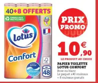 Super U Papier Toilette Lotus Confort offre