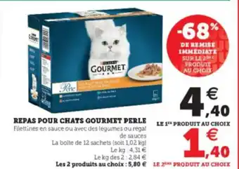 Super U Repas Pour Chats Gourmet Perle offre