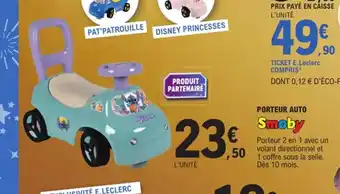 E.Leclerc SMOBY Porteur auto offre