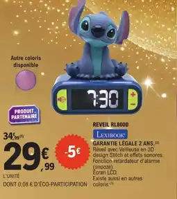 E.Leclerc LEXIBOOK Reveil rl800d offre