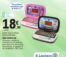 E.Leclerc Ordi genius kid offre
