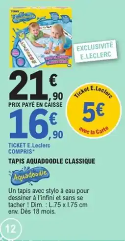 E.Leclerc AQUATABLE tapis aquadoodle classique offre