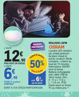 E.Leclerc OSRAM Veilleuse lapin offre