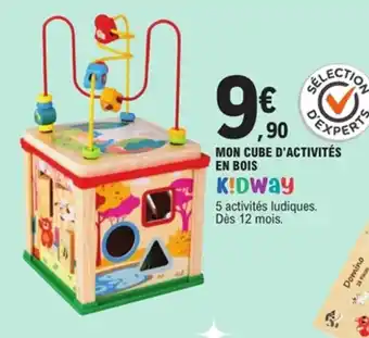 E.Leclerc KIDWAY Mon cube d'activités en bois offre
