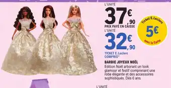 E.Leclerc Barbie joyeux noël offre