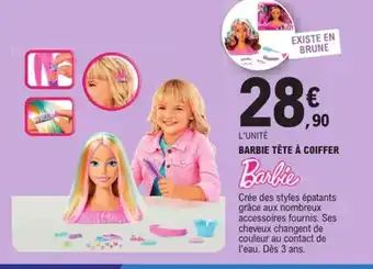 E.Leclerc Barbie tête à coiffer offre
