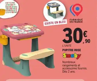 E.Leclerc SMOBY Pupitre rose offre