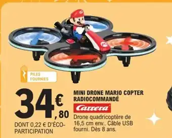 E.Leclerc Mini drone mario copter radiocommandé offre