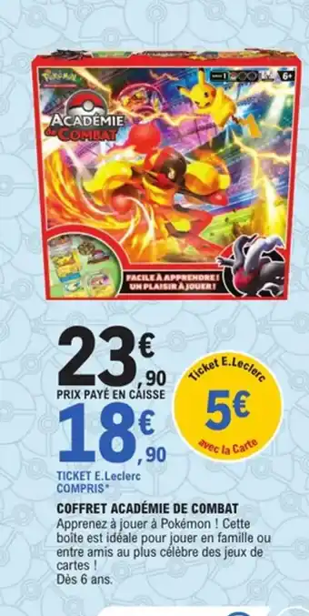 E.Leclerc Coffret académie de combat offre
