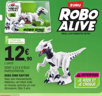 E.Leclerc ROBO ALIVE Robo dino raptor offre