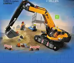 E.Leclerc LEGO CITY La pelleteuse de chantier jaune offre