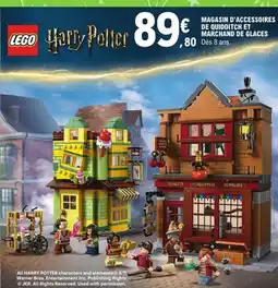 E.Leclerc LEGO HARRY POTTER Magasin d'accessoires de quidditch et marchand de glaces offre