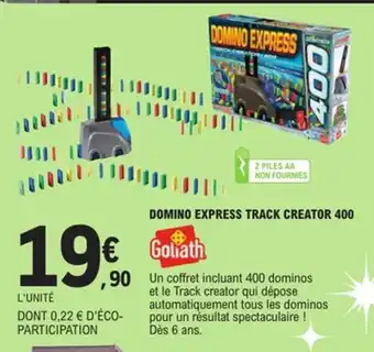 E.Leclerc GOLIATH Domino express track creator 400 offre