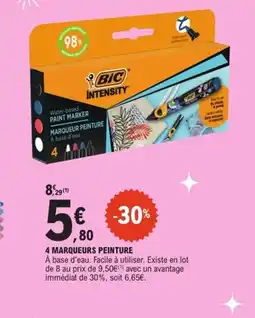 E.Leclerc 4 marqueurs peinture offre