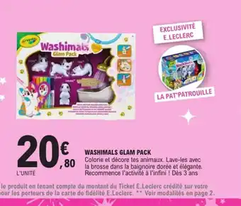 E.Leclerc WASHIMALS Glam pack offre