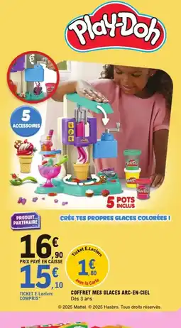 E.Leclerc PLAY-DOH Coffret mes glaces arc-en-ciel offre