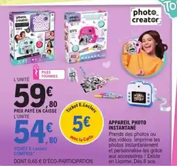 E.Leclerc Appareil photo instantané offre