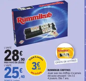 E.Leclerc RUMMIKUB Chiffres offre
