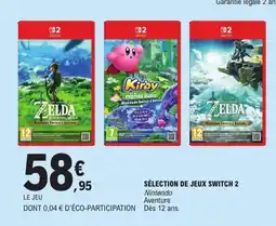 E.Leclerc Sélection de jeux switch 2 offre