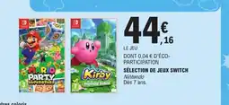 E.Leclerc Sélection de jeux switch offre