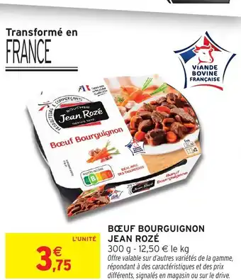 Intermarché Hyper JEAN ROZÉ Bœuf bourguignon offre