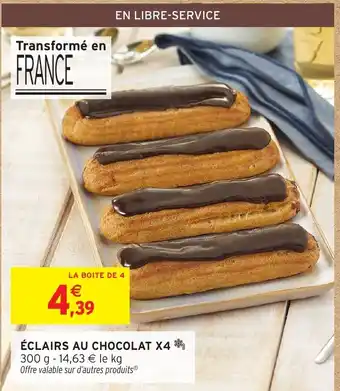 Intermarché Hyper Éclairs au chocolat x4 offre