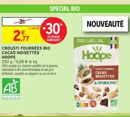 Intermarché Hyper HOOPE Crousti'fourrées cacao noisettes offre