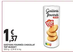 Intermarché Hyper TOP BUDGET Goûters fourrés chocolat offre