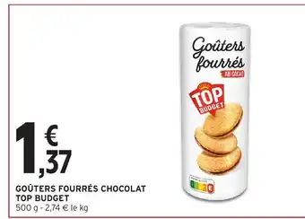 Intermarché Hyper TOP BUDGET Goûters fourrés chocolat offre