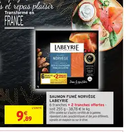 Intermarché Hyper LABEYRIE Saumon fumé norvège offre