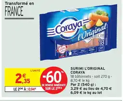 Intermarché Hyper CORAYA Surimi l'original offre