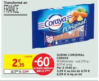 Intermarché Hyper CORAYA Surimi l'original offre
