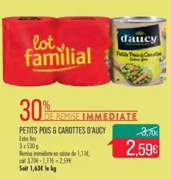 Match Petits Pois & Carottes d'Aucy offre