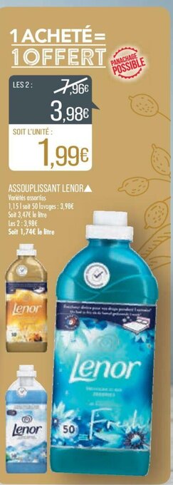 Match Assouplissant Lenor offre