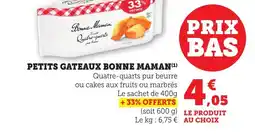Maximarché Petits gateaux bonne maman offre